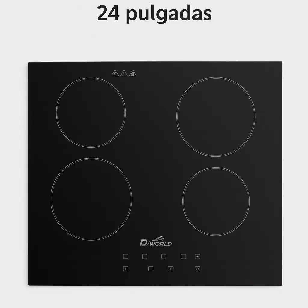 ESTUFA ELECTRICA EMPOTRABLE TOPE CRISTAL 4 HORN 110V 